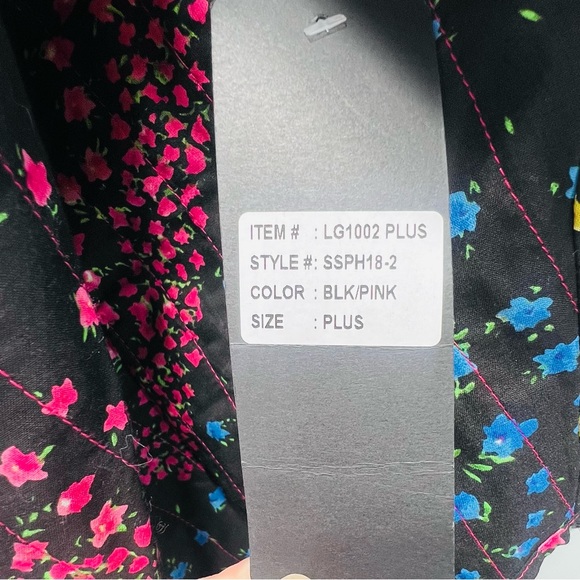 PHOOL Cotton Quilted Jacket Cascade Collar Floral Plus Size NWT - Picture 13 of 13